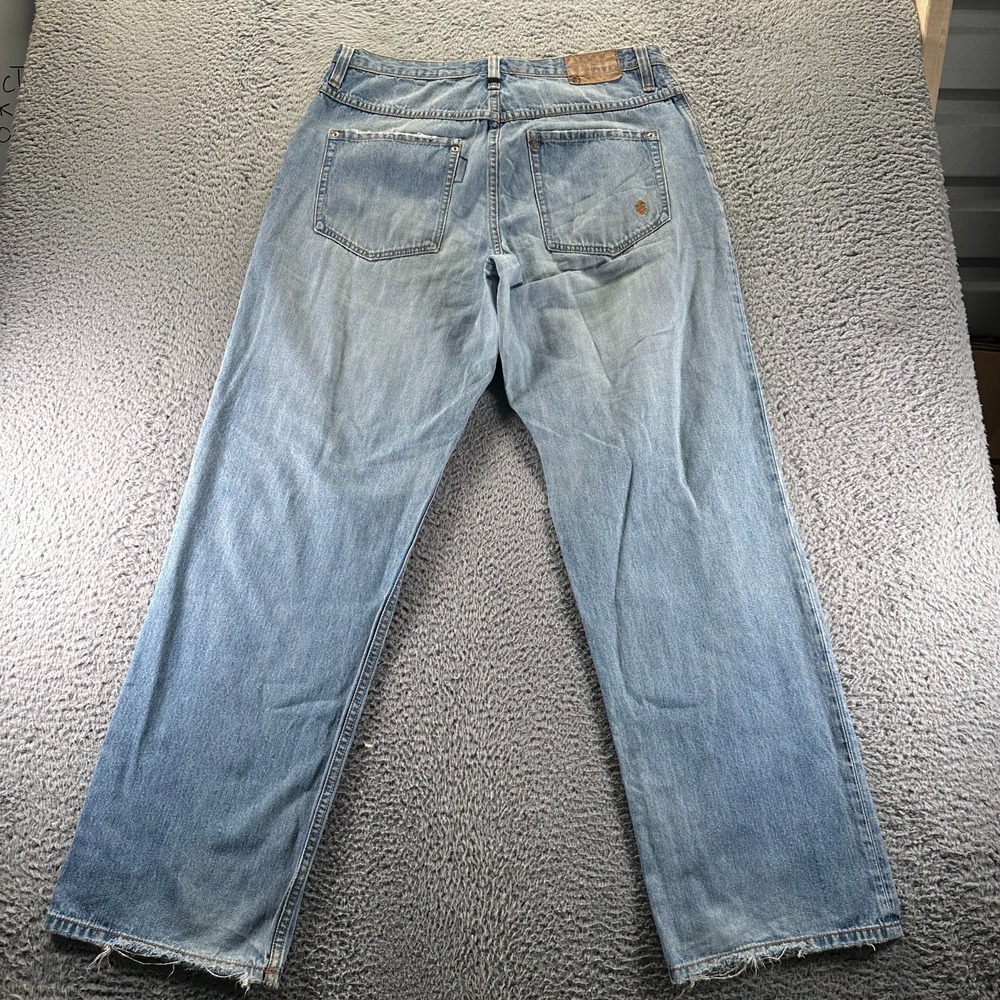 Vintage Rocawear Jeans Men 36x34 Blue Cotton Denim Straight Baggy Workwear Faded - Picture 4 of 9
